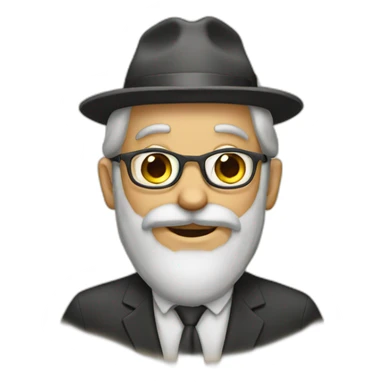 Rabbi answering sticker