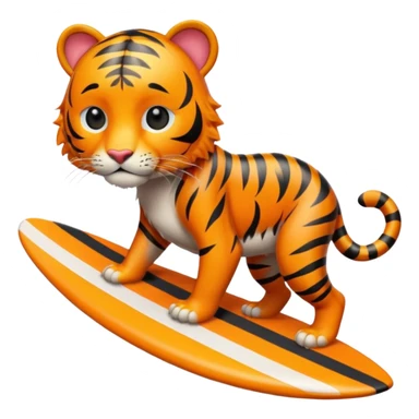 Tiger surfing sticker