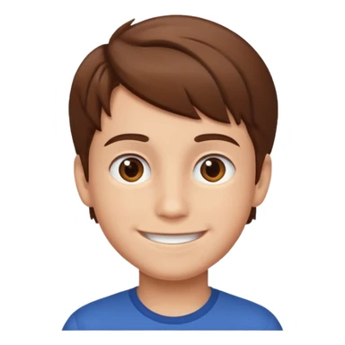 A boy smilling sticker