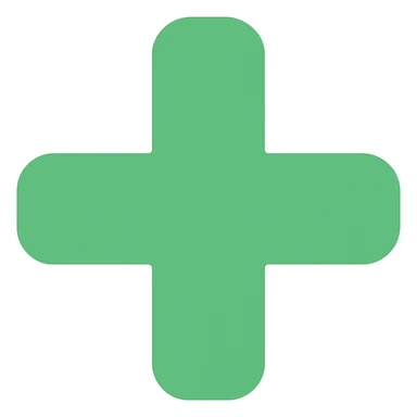 minimalist green plus sign, flat style, suitable for a changelog Discord channel sticker