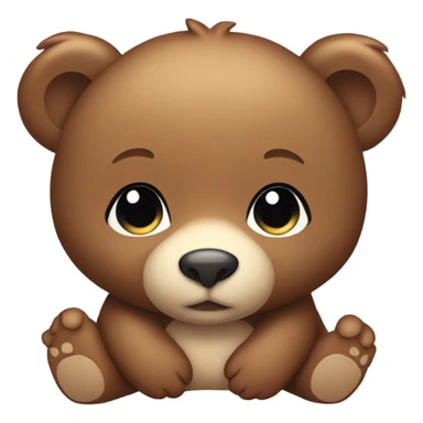 baby bear praying eyes closed sticker