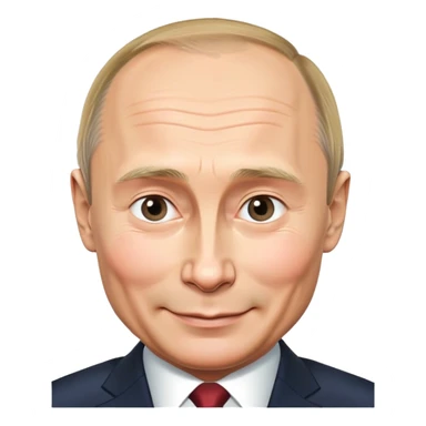 russian president Putin smiles slyly sticker