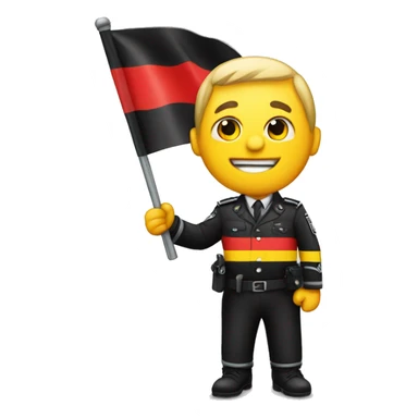 Schwarzer Mann mit Deutschland Flagge sticker