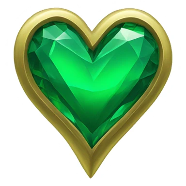Emerald green heart  sticker