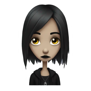 goth sad girl sticker