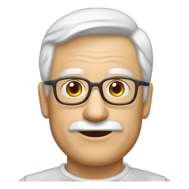 65 jähriger Mann mit Teilglatze sticker