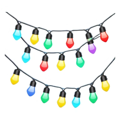 colorful christmas lights sticker