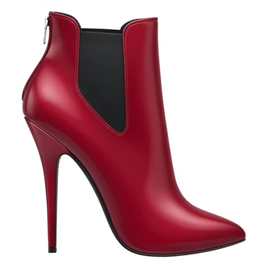 burgundy red latex high heel boots sticker