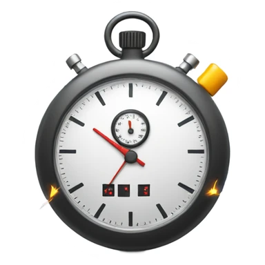 a stopwatch with electric sparks thunder sticker