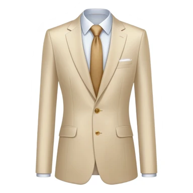 elegant silk pale beige business suit sticker