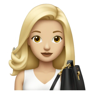 Blonde girl with Prada bag sticker