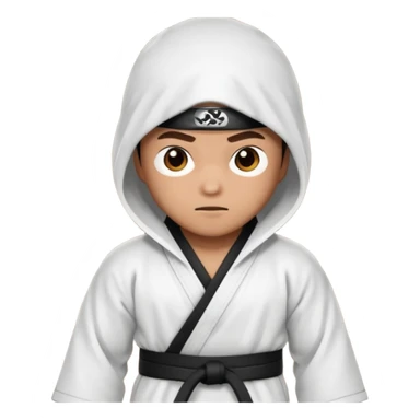 All white ninja robe and light brown skin color sticker