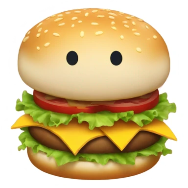 Hamburger smiling  sticker
