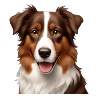 Red tri Australian shepherd sticker
