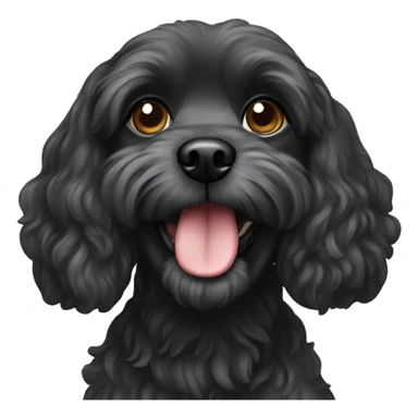 Black havapoo dog sticker
