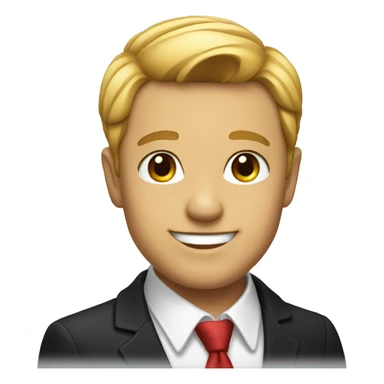 smiling male in formal attire sticker