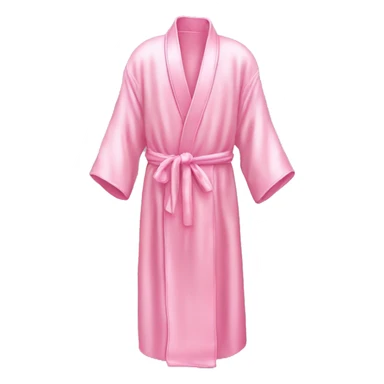 Light pink silk slippers and robe sticker