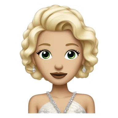 Blonde woman in Haute couture  sticker