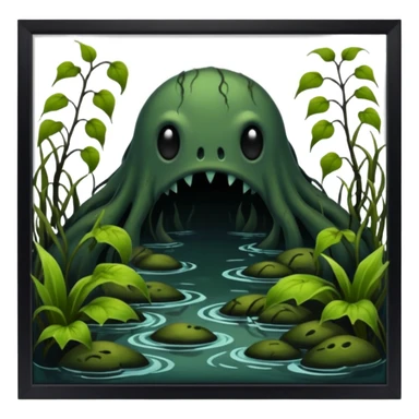 horror swamp sticker