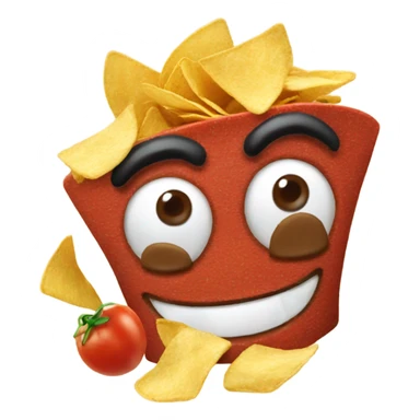Messy chips and salsa sticker
