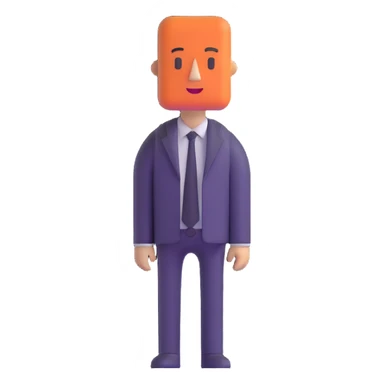 man with rectangle shaped head sticker