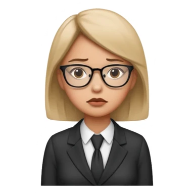 a office woman disappointed and lack of speak sticker