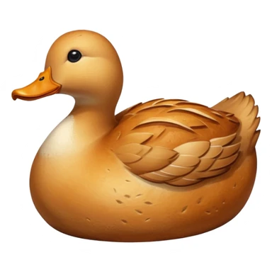 artisan bread that resembles a duck, crusty bread texture sticker