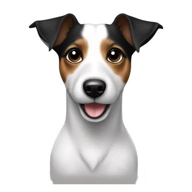 black and white jack russell sticker