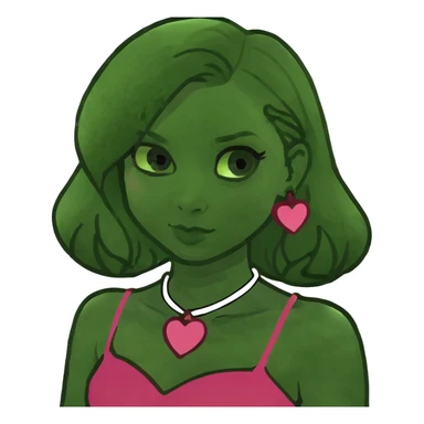 Süße blonde Mädchen mit Herz sticker