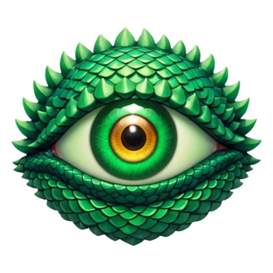 Dragon eye opening, reflection of character inside sticker
