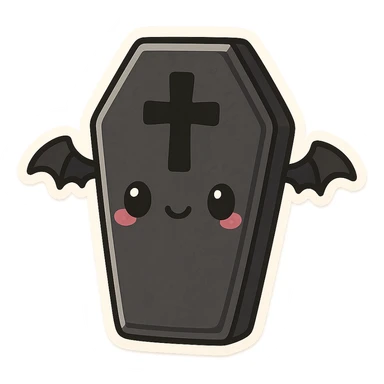 Goth black object sticker