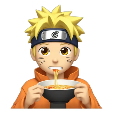 Naruto eating ramen sticker