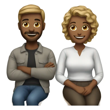 couple enjoying brunxh sticker