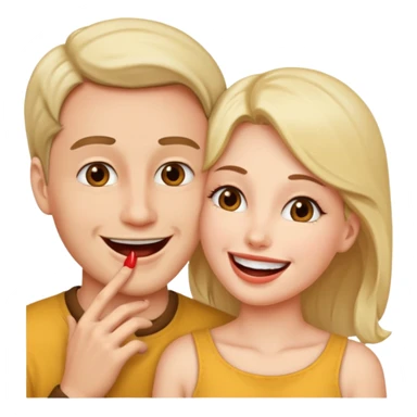 Woman giving male oral sex sticker