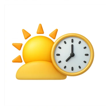 emoji stile iphone 3d che rappresenta la mattina presto come orario sticker