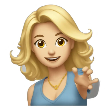 Martha blonde dance with cat sticker