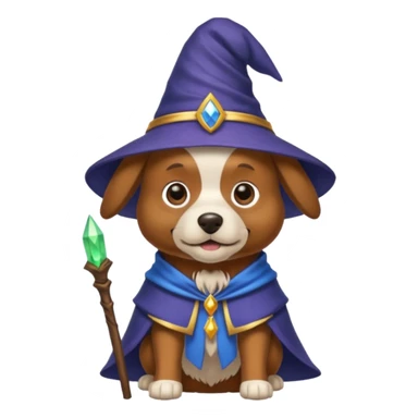 Dog wizard sticker