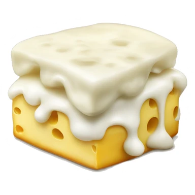 Melted mozzarella cheese w sticker