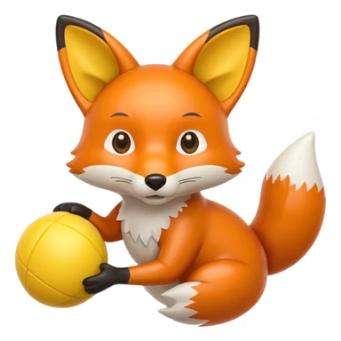The Fox and The Hopper Ball Yellow Toy sticker