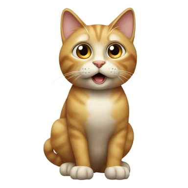 cat begging for food sticker