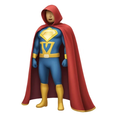 super hero cape sticker