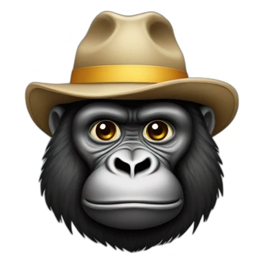 Gorila with hat sticker
