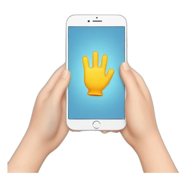 hand holding phone sticker