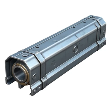 Clean metal beam, unweathered steel, no rust, no damage, sci-fi industrial style, smooth surfaces, high-quality PBR game asset, detailed but clean sticker