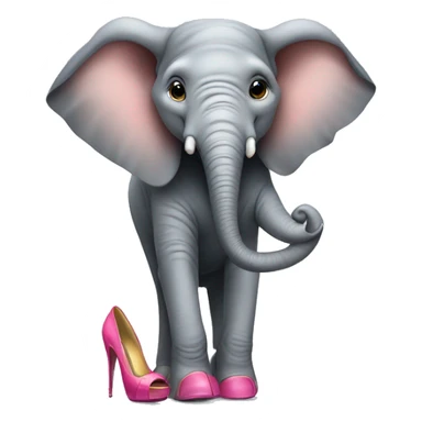an elephant with high heels in a dress wearing very high heels sticker