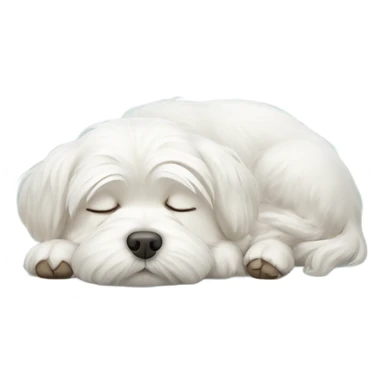 Sleeping Maltese dog sticker