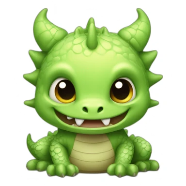 Bébé dragon squelette sticker