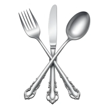 Fancy fork and spoon  sticker