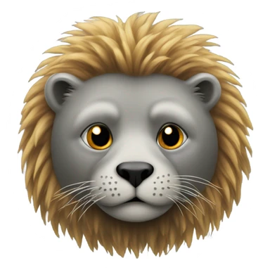 seal with a lion's mane sticker