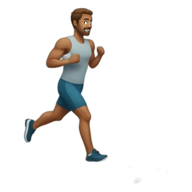 white man doing cardio sticker